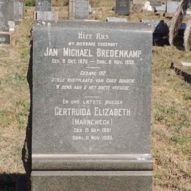 BREDENKAMP Jan Michael 1876-1939 &amp; Gertruida Elizabeth MARNEWECK 1881-1955