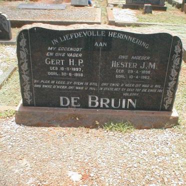 BRUIN Gert H.P., de 1897-1958 &amp; Hester J.M. 1898-1963