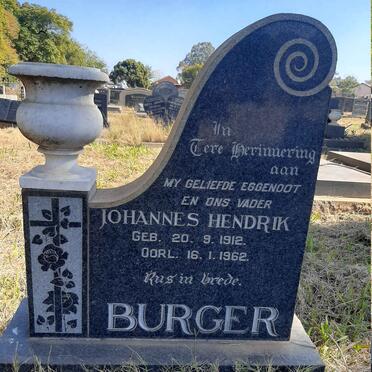 BURGER Johannes Hendrik 1912-1962