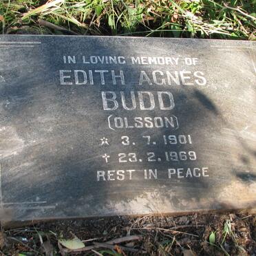 BUDD Edith Agnes nee OLSSON 1901-1969