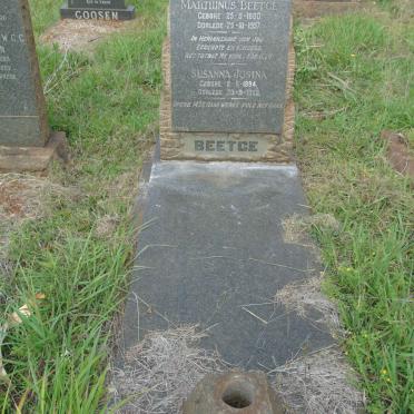 BEETGE Frans Jacobus Marthinus 1880-1957 &amp; Susanna Josina 1884-1959