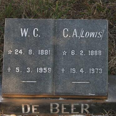 BEER W.C., de 1881-1959 & C.A. LOWIS 1888-1973