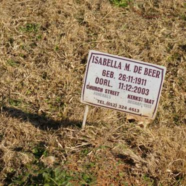 BEER Isabella M., de 1911-2003
