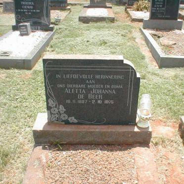 BEER Aletta Johanna, de 1887-1975