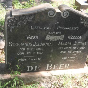 BEER Stephanus Johannes, de 1886-1957 &amp; Maria Jacoba BRITS 1893-1958