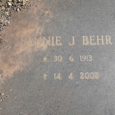 BEHR J.M. 1906-1970 &amp; Sannie J. 1906-1975