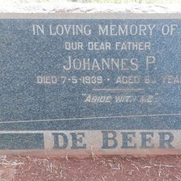 BEER Johannes P., de -1939