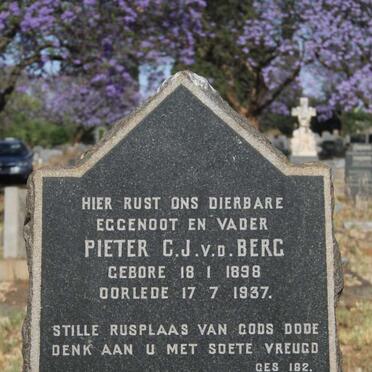 BERG Pieter C.J., v.d. 1898-1937