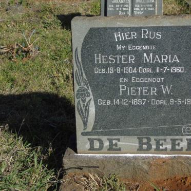 BEER Pieter W., de 1897-1968 &amp; Hester Maria 1904-1960