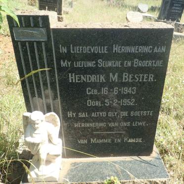 BESTER Hendrik M. 1943-1952