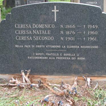 CERESA Domenico 1866-1949 &amp; Natale 1876-1960 :: CERESA Secondo 1901-1961