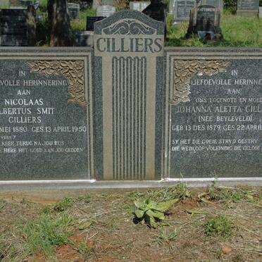 CILLIERS Nicolaas Albertus Smit 1880-1950 & Johanna Aletta BEYLEVELD 1879-1948