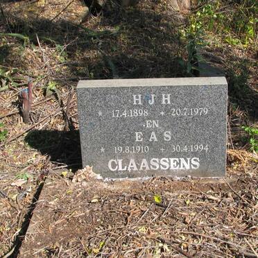 CLAASSENS H.J.H. 1898-1979 &amp; E.A.S. 1910-1994