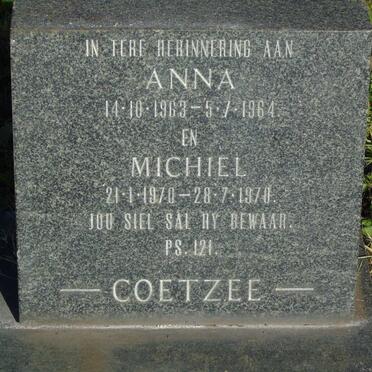 COETZEE Anna 1963-1964 :: COETZEE Michiel 1970-1970