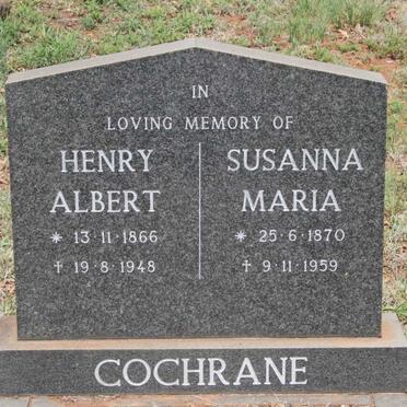COCHRANE Henry Albert 1866-1948 & Susanna Maria 1870-1959