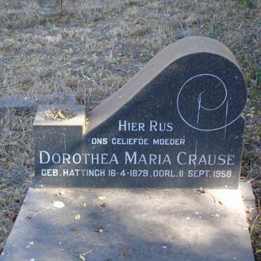 CRAUSE Dorothea Maria nee HATTINGH 1879-1958