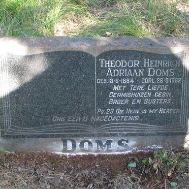 DOMS Theodor Heinrich Adriaan 1884-1962