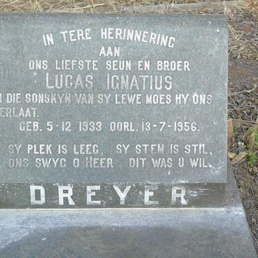 DREYER Lucas Ignatius 1933-1956