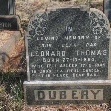 DUBERY Leonard Thomas 1883-1949