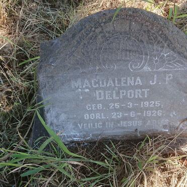 DELPORT Magdalena J.P. 1925-1926