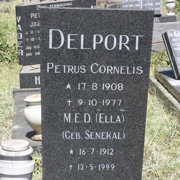 DELPORT Petrus Cornelis 1908-1977 &amp; M.E.D. SENEKAL 1912-1999