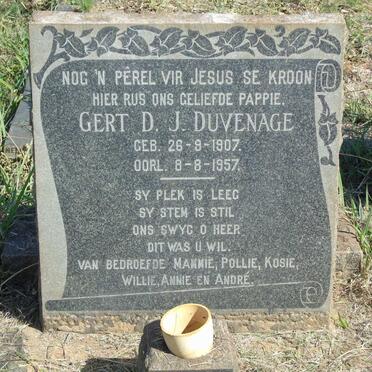 DUVENAGE Gert D.J. 1907-1957