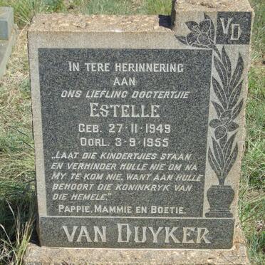 DUYKER Estelle, van 1949-1955