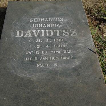 DAVIDTSZ Gerhardus Johannes 1916-1994