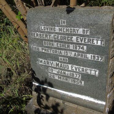 EVERETT Herbert George 1874-1937 & Mary Maud 1877-1959