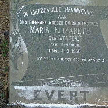 EVERT Maria Elizabeth nee VENTER 1890-1958