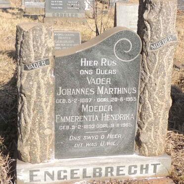 ENGELBRECHT Johannes Marthinus 1887-1955 & Emmerentia Hendrika 1893-1965