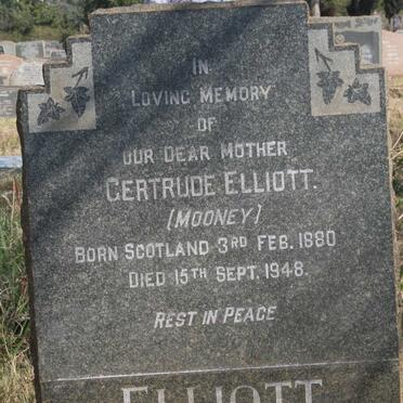 ELLIOTT Gertrude nee MOONEY 1880-1948