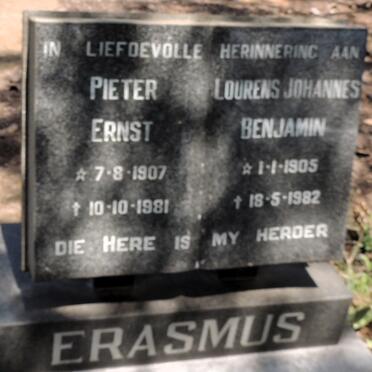ERASMUS Pieter Ernst 1907-1981 :: ERASMUS Lourens Johannes Benjamin 1905-1982