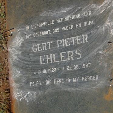 EHLERS Gert Pieter 1923-1997