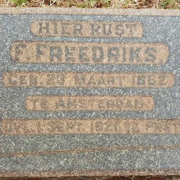 FREEDRIKS F. 1862-1921