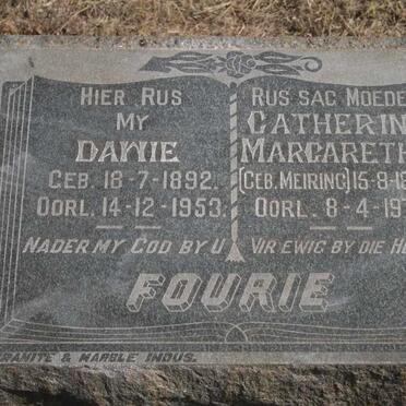FOURIE Dawie 1892-1953 & Catherina Margaretha MEIRING 1889-1970