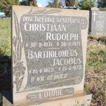 FOURIE Christiaan Rudolph 1971-1971 :: FOURIE Bartholomeus Jacobus 1973-1973
