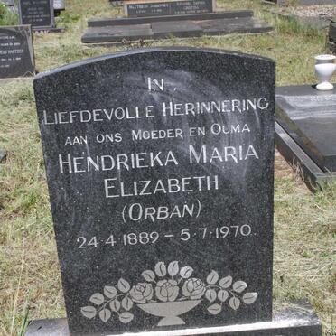 FROE Hendrieka Maria Elizabeth, de nee ORBAN 1889-1970