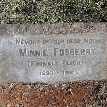 FOSBERRY Minnie formely FLIGHT 1883-1961