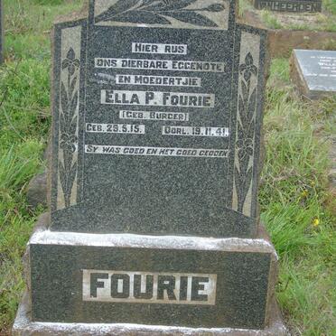 FOURIE Ella P. nee BURGER 1915-1941