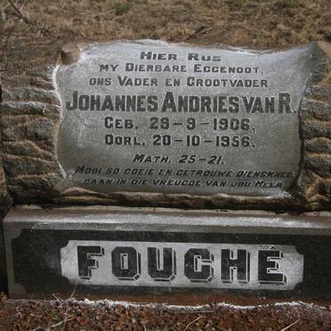 FOUCHE Johannes Andries van R. 1906-1956