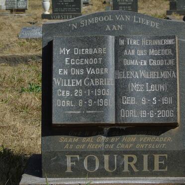 FOURIE Willem Gabriel 1905-1961 &amp; Helena Wilhelmina LOUW 1911-2006