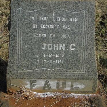 FAUL John C. 1872-1943