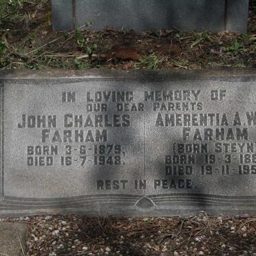 FARHAM John Charles 1879-1948 & A.W.F. STEYN 1886-1957