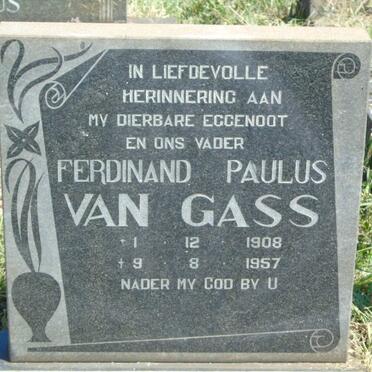 GASS Ferdinand Paulus, van 1908-1957