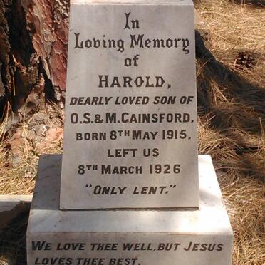 GAINSFORD Harold 1915-1926