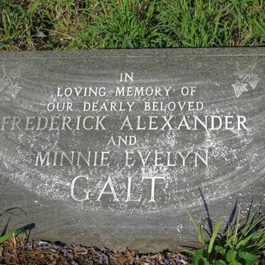 GALT Frederick Alexander & Minnie Evelyn 