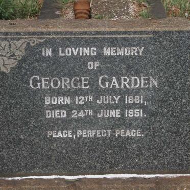 GARDEN George 1881-1951