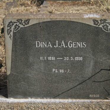 GENIS Dina J.A. 1881-1956