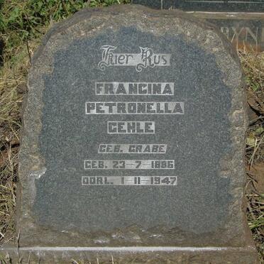 GEHLE Francina Petronella nee GRABE 1886-1947